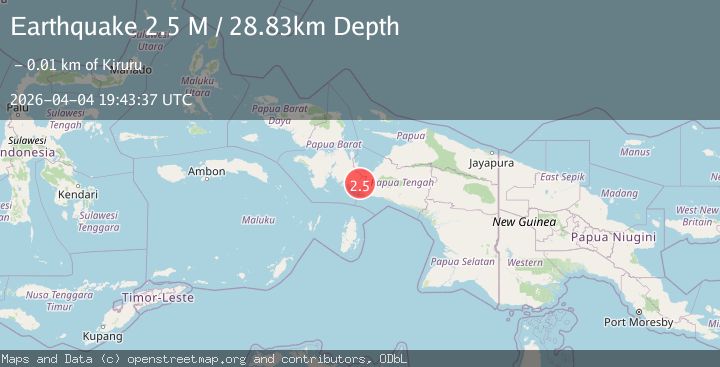 Map of West Papua Region, Indonesia