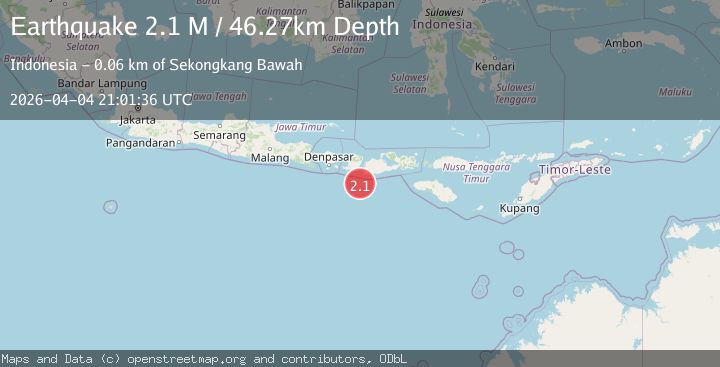 Map of Sumbawa Region, Indonesia