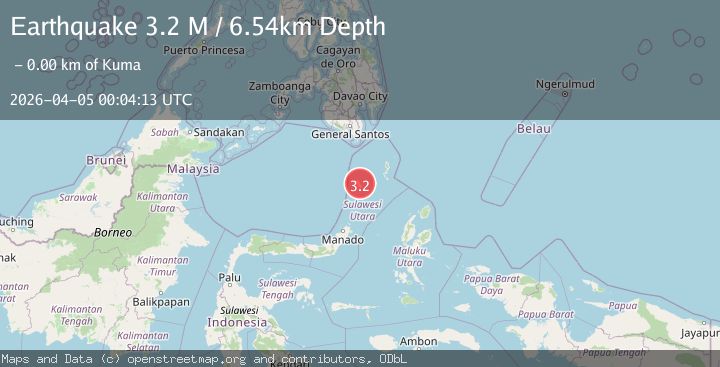 Map of Talaud Islands, Indonesia
