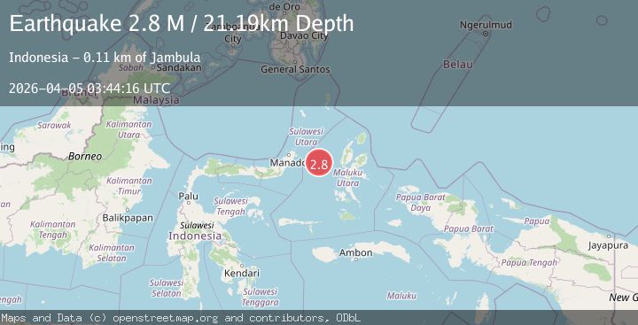 Map of Northern Molucca Sea