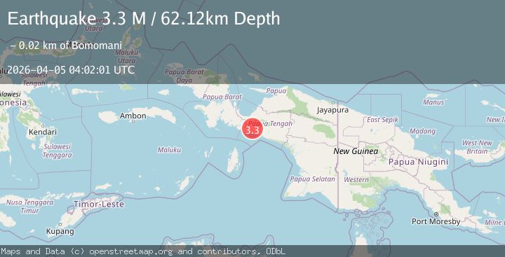 Map of West Papua Region, Indonesia