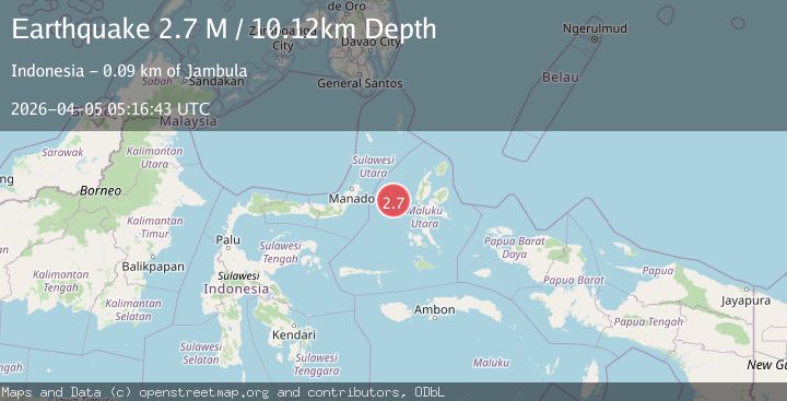 Map of Northern Molucca Sea