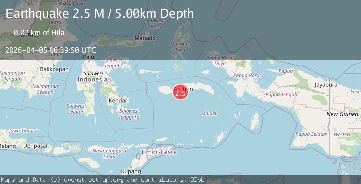 Map of Seram, Indonesia