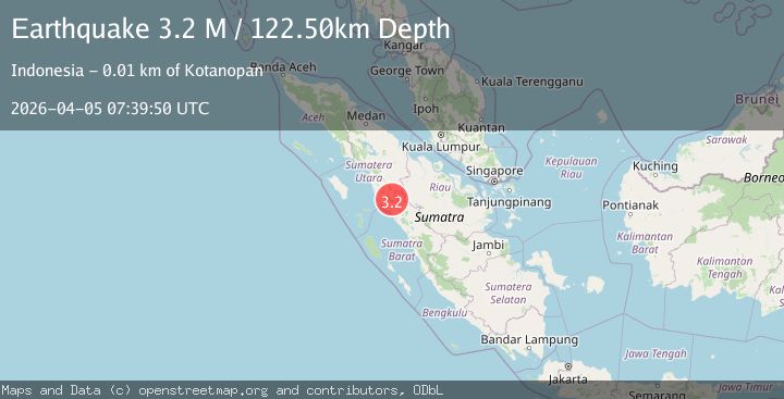 Map of Northern Sumatra, Indonesia