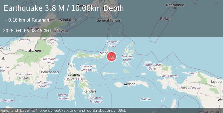 Map of Northern Molucca Sea