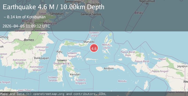 Map of Northern Molucca Sea