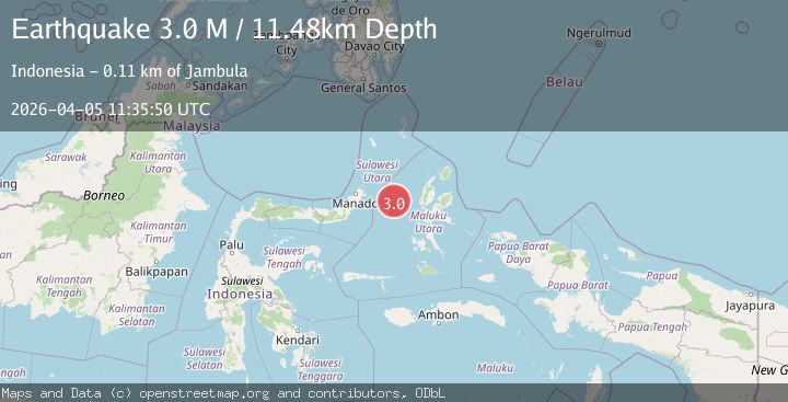 Map of Northern Molucca Sea