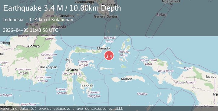 Map of Northern Molucca Sea