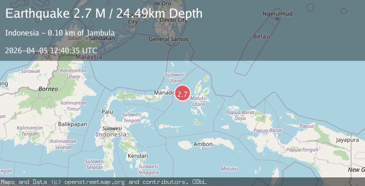 Map of Northern Molucca Sea