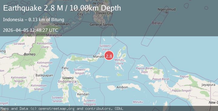Map of Northern Molucca Sea