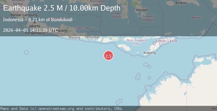 Map of South of Sumbawa, Indonesia