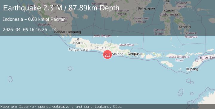 Map of Java, Indonesia