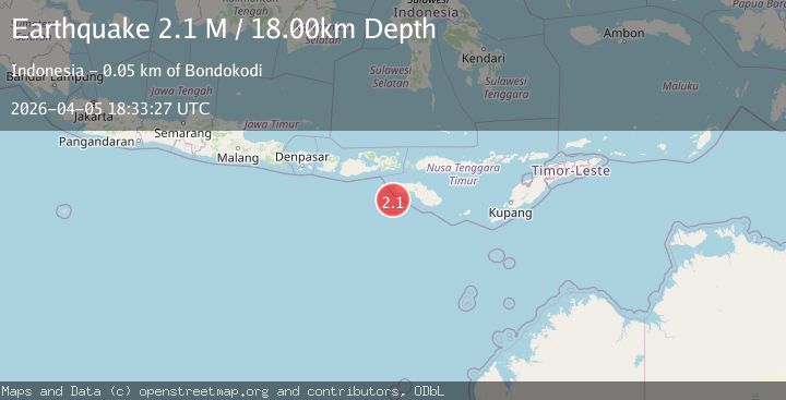 Map of South of Sumbawa, Indonesia