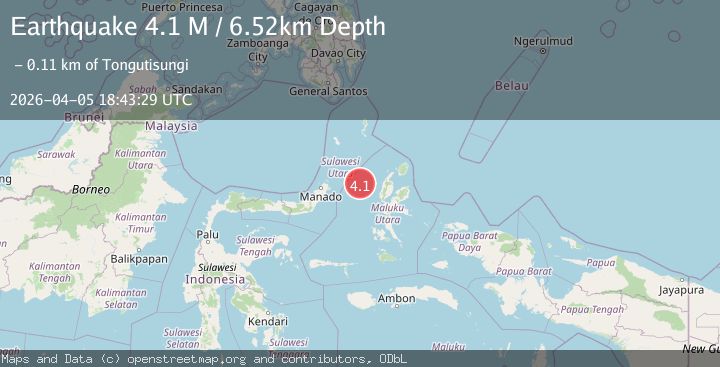 Map of Northern Molucca Sea