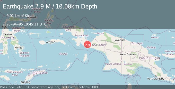 Map of West Papua Region, Indonesia