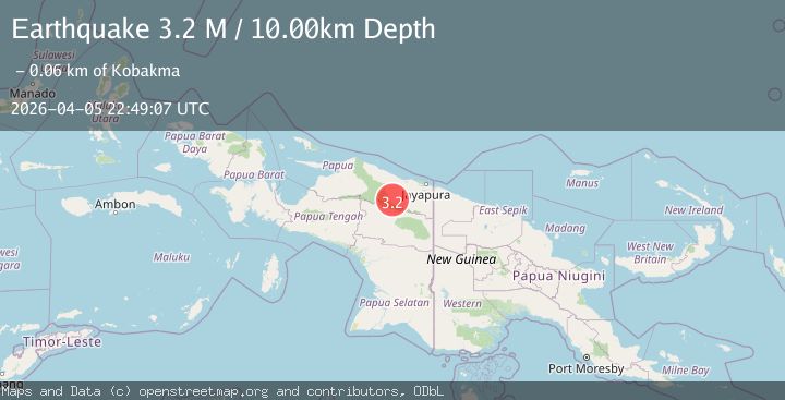 Map of West Papua, Indonesia