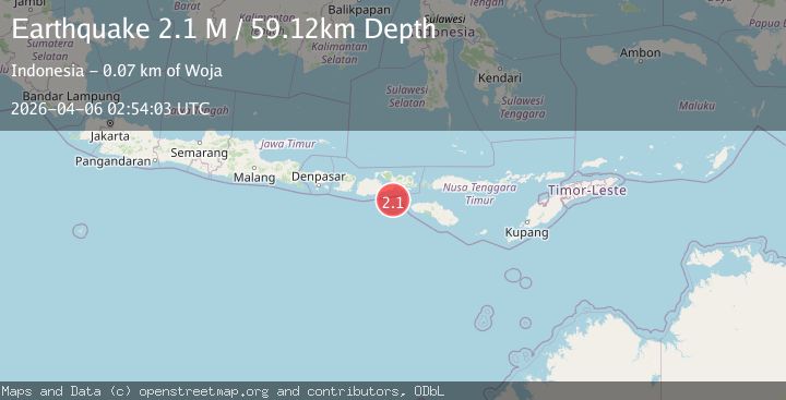 Map of Sumbawa Region, Indonesia