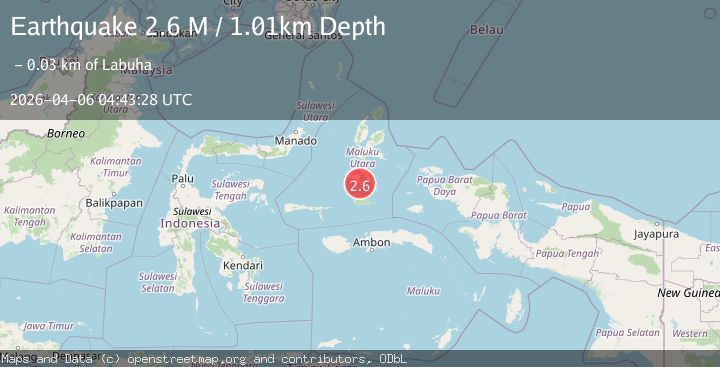 Map of Halmahera, Indonesia