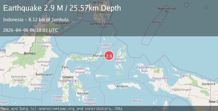 Map of Northern Molucca Sea
