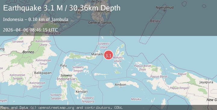 Map of Northern Molucca Sea