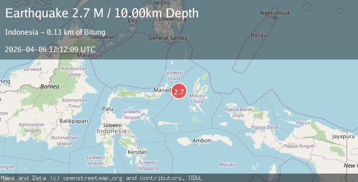 Map of Northern Molucca Sea