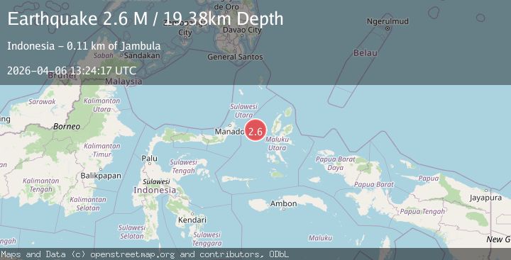 Map of Northern Molucca Sea