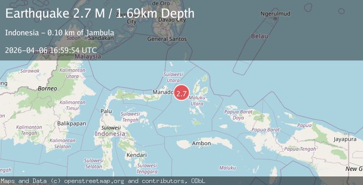Map of Northern Molucca Sea