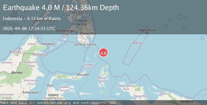 Map of Talaud Islands, Indonesia
