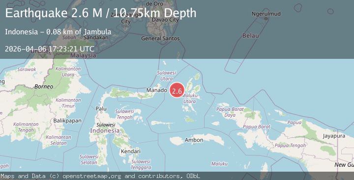Map of Northern Molucca Sea
