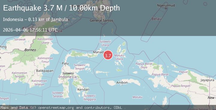 Map of Northern Molucca Sea