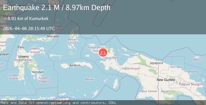 Map of West Papua Region, Indonesia
