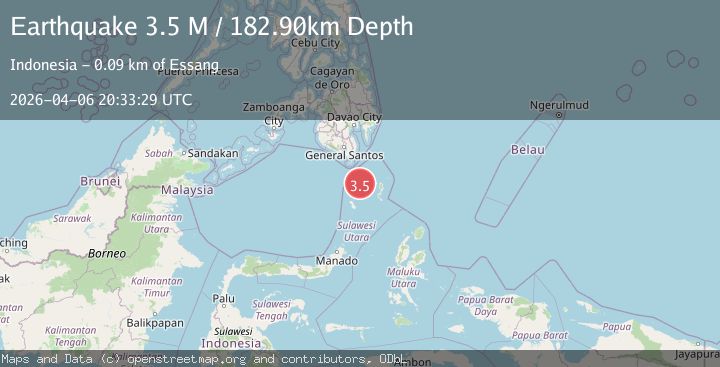 Map of Talaud Islands, Indonesia