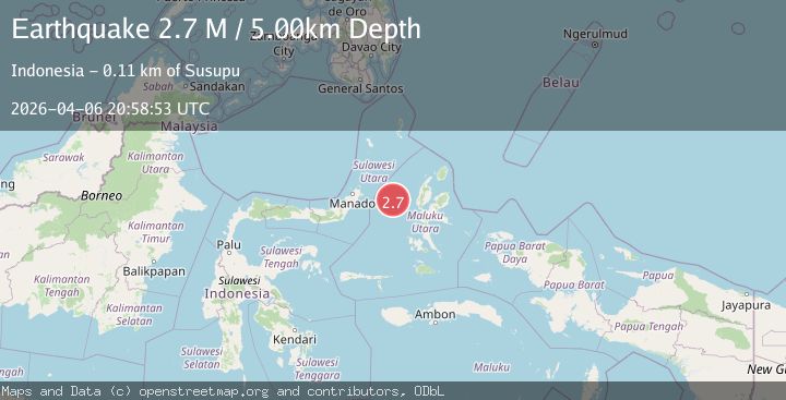 Map of Northern Molucca Sea