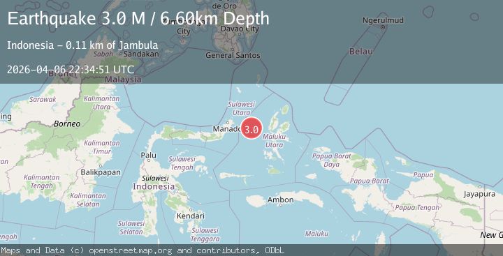 Map of Northern Molucca Sea