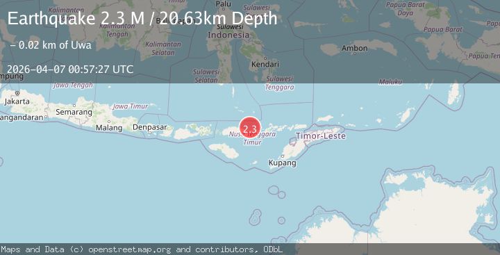 Map of Flores Region, Indonesia