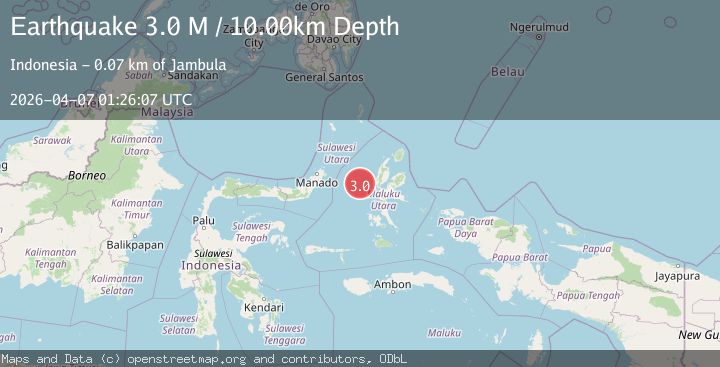 Map of Northern Molucca Sea