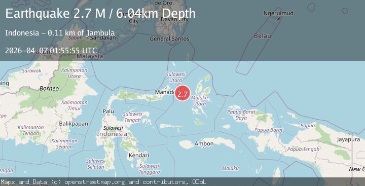 Map of Northern Molucca Sea