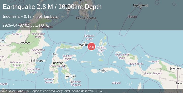 Map of Northern Molucca Sea