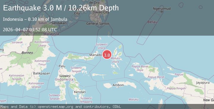 Map of Northern Molucca Sea