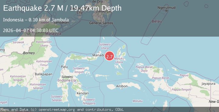 Map of Northern Molucca Sea