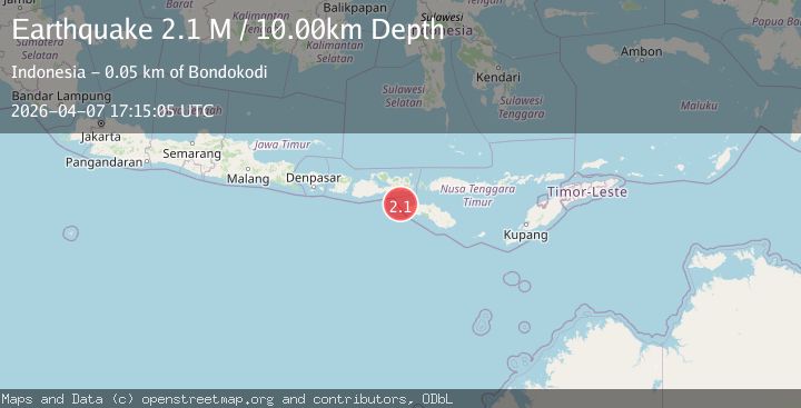 Map of Sumbawa Region, Indonesia