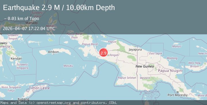 Map of West Papua Region, Indonesia