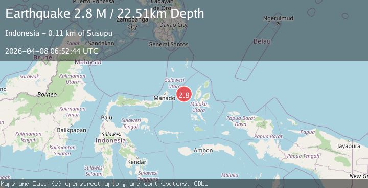 Map of Northern Molucca Sea