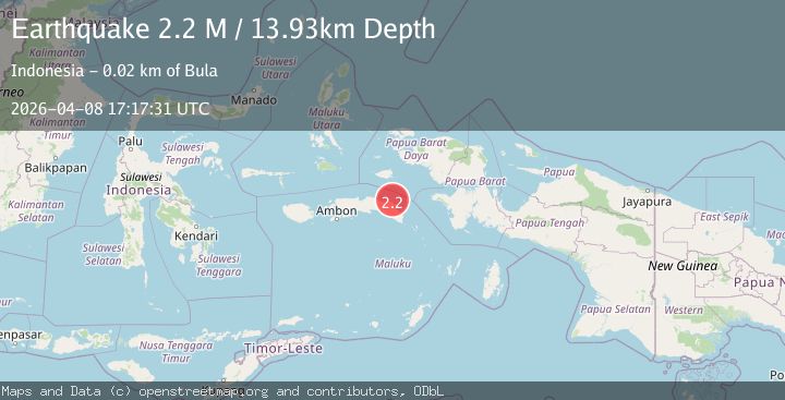 Map of Seram, Indonesia
