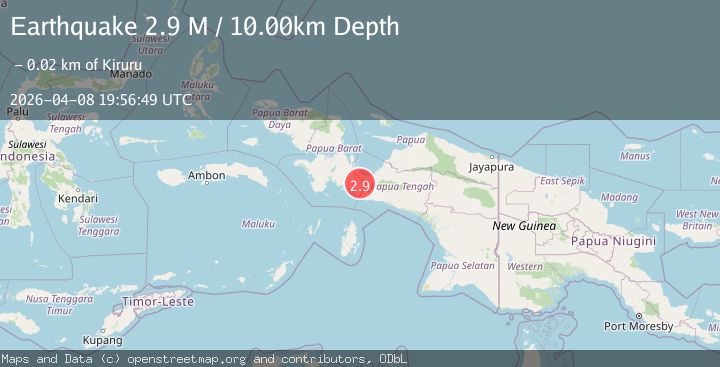 Map of West Papua Region, Indonesia
