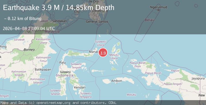 Map of Northern Molucca Sea