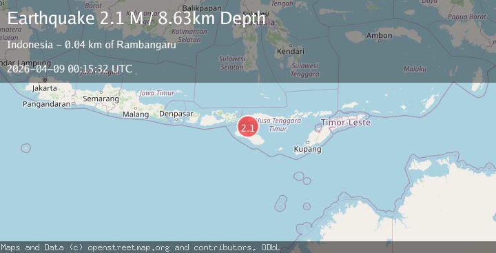 Map of Sumba Region, Indonesia