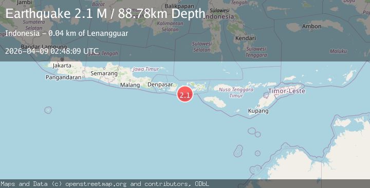 Map of Sumbawa Region, Indonesia