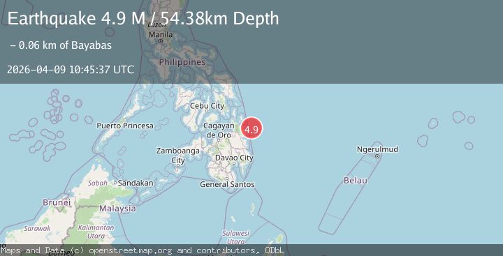 Map of Mindanao, Philippines