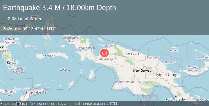 Map of West Papua Region, Indonesia